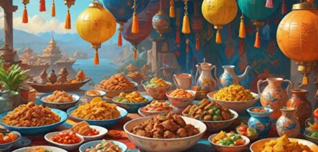 Traditional foods served during festivals around the world